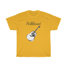 Load image into Gallery viewer, Unisex Heavy Cotton Tee - &#39;FolkHead&#39; for folk music lovers
