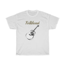 Load image into Gallery viewer, Unisex Heavy Cotton Tee - &#39;FolkHead&#39; for folk music lovers
