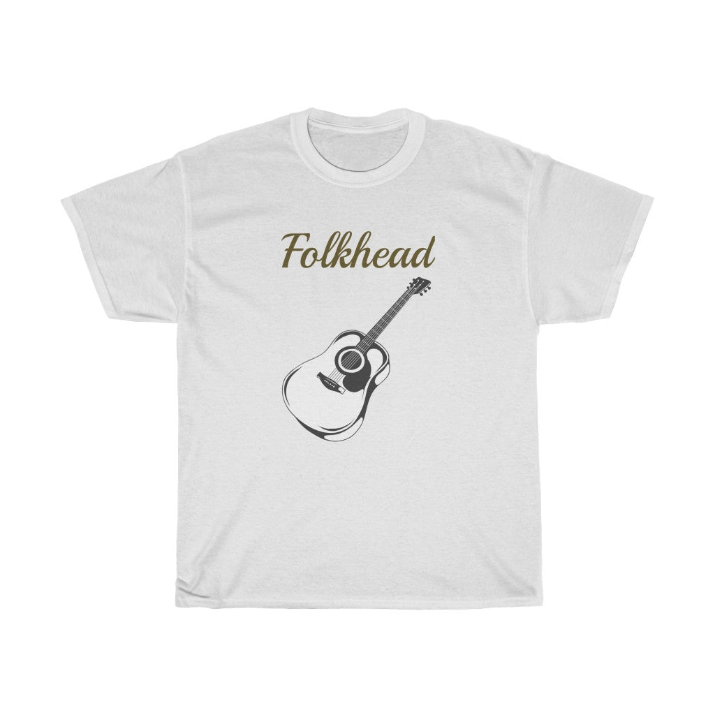 Unisex Heavy Cotton Tee - 'FolkHead' for folk music lovers