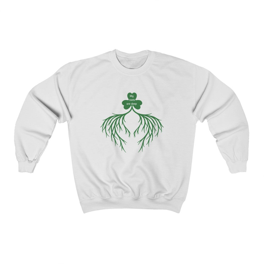 Unisex Heavy Blend™ Crewneck Sweatshirt - 'My Roots Are Deep - Shamrock'