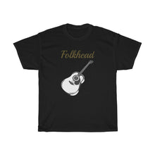 Load image into Gallery viewer, Unisex Heavy Cotton Tee - &#39;FolkHead&#39; for folk music lovers
